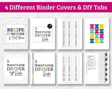 Load image into Gallery viewer, Printable Recipe Binder - Instant Download - Fillable PDF