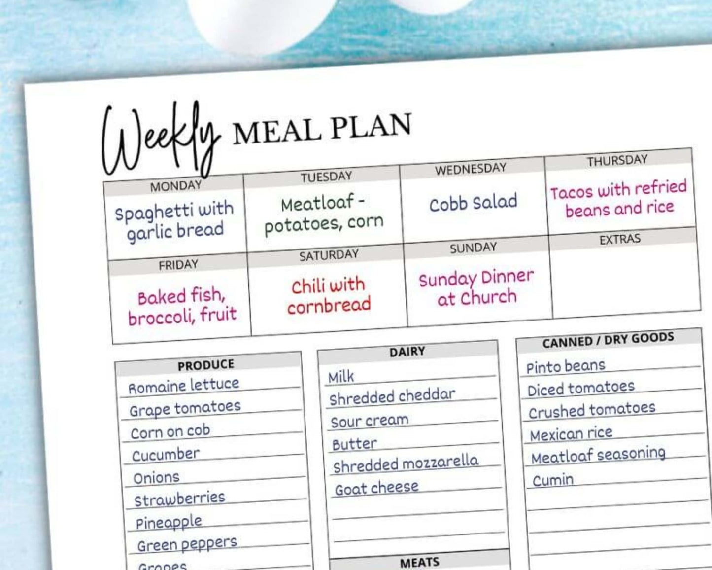 Printable Recipe Binder - Instant Download - Fillable PDF