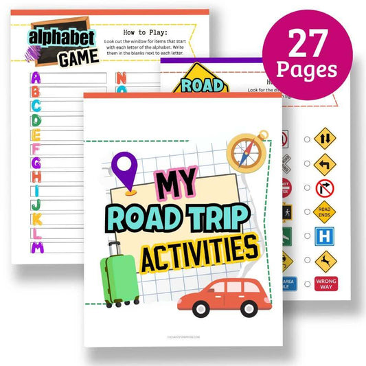 Road Trip Games for Kids — Printable Activity Bundle (20+ Pages)