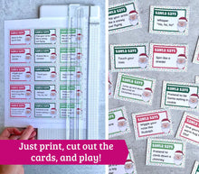 Load image into Gallery viewer, Santa Says Printable Game Cards - Fun Christmas Game for Kids!