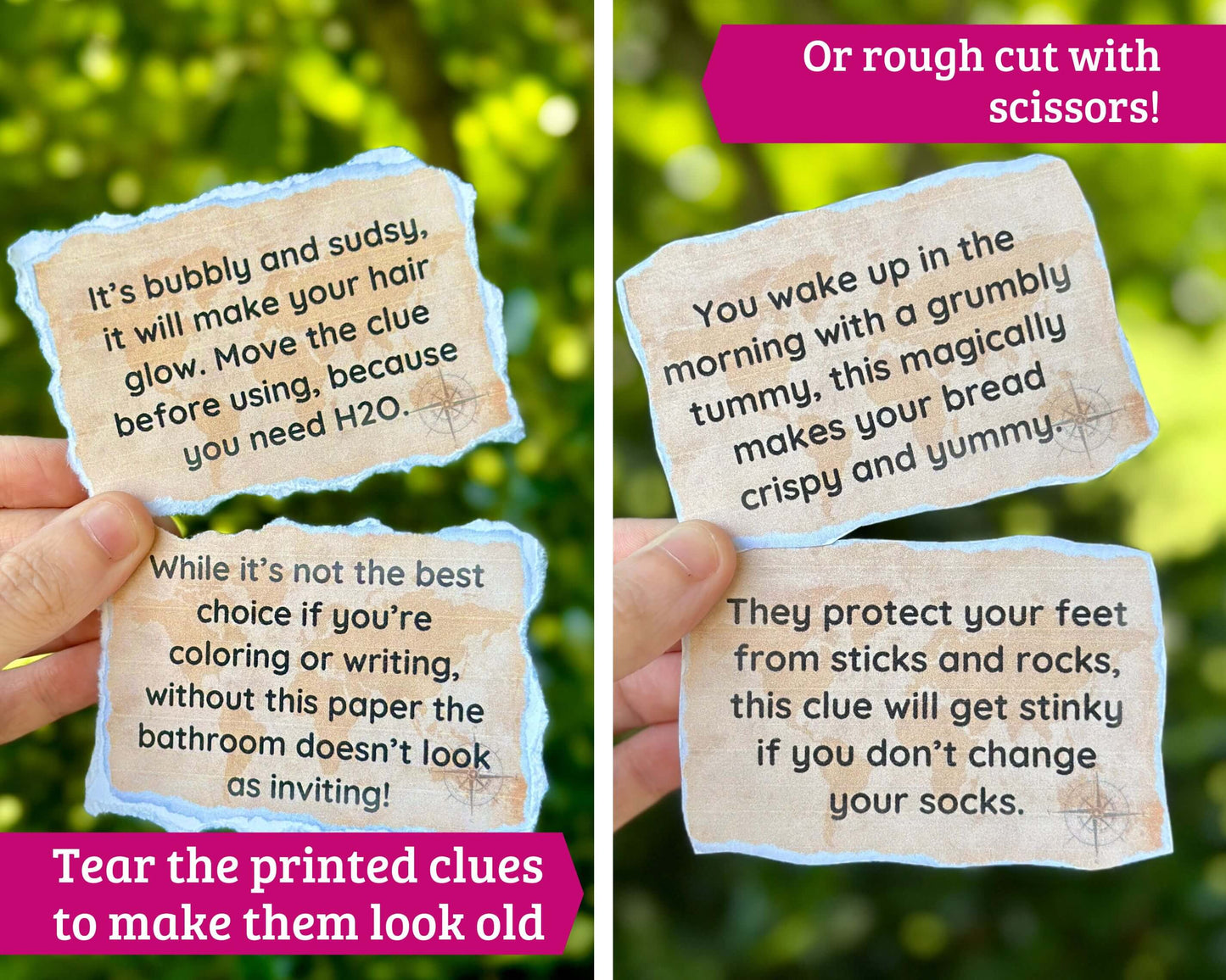 Scavenger Hunt Clues for Kids - 60 Rhyming Clues