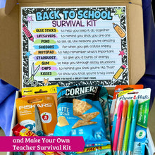 Load image into Gallery viewer, Teacher Survival Kit Printable Gift Signs