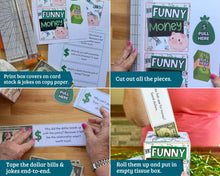 Load image into Gallery viewer, Funny Money Tissue Box Gift Printables – 8 Page PDF Download