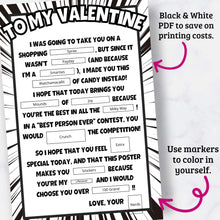 Load image into Gallery viewer, Valentine Candy Gram Poster - PDF Download