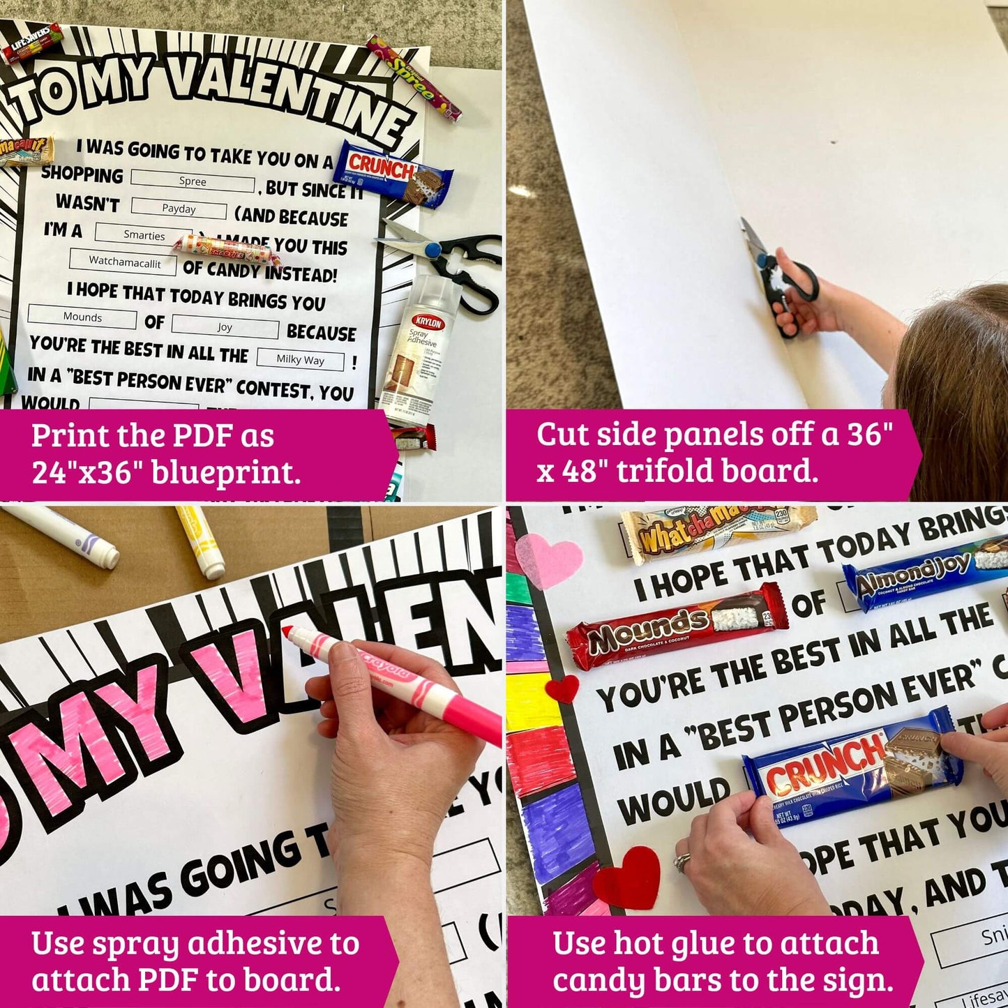 Valentine Candy Gram Poster - PDF Download