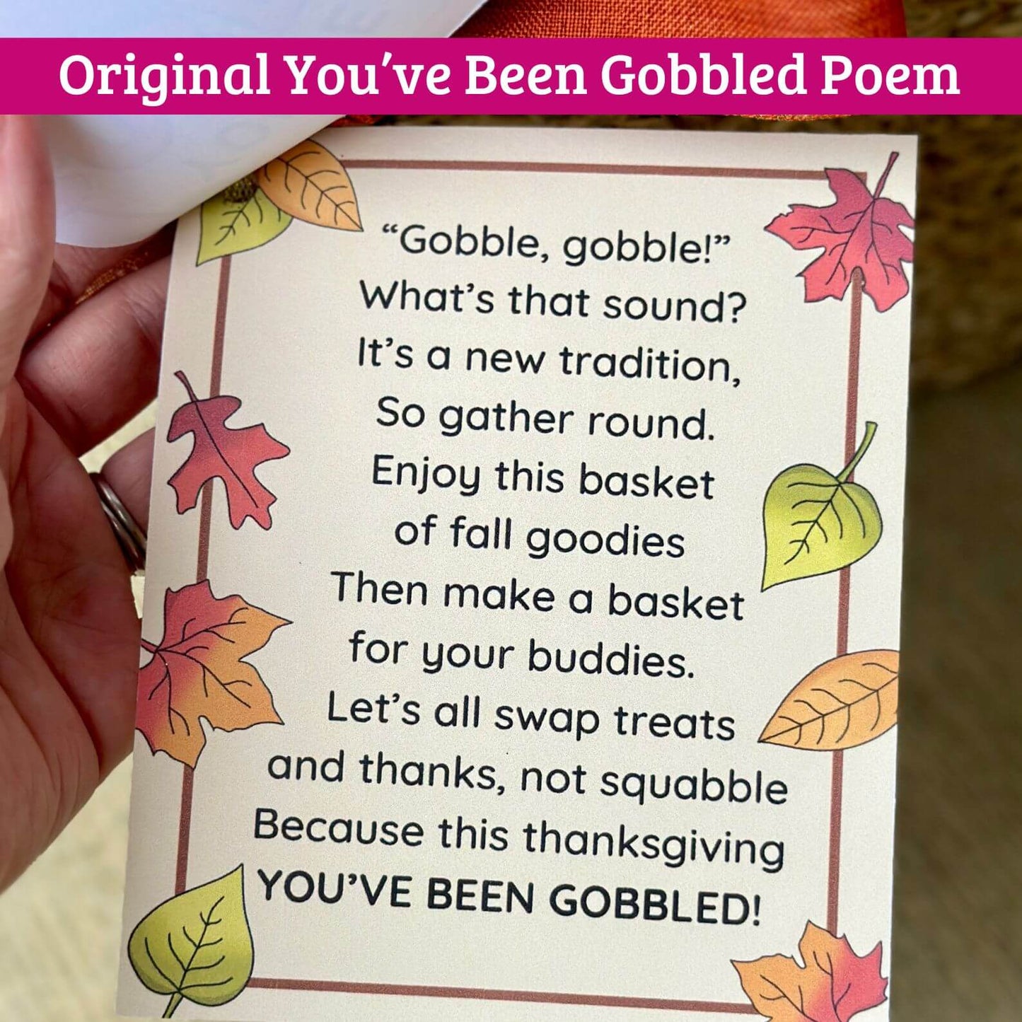 You've Been Gobbled Printable Tags for Thanksgiving