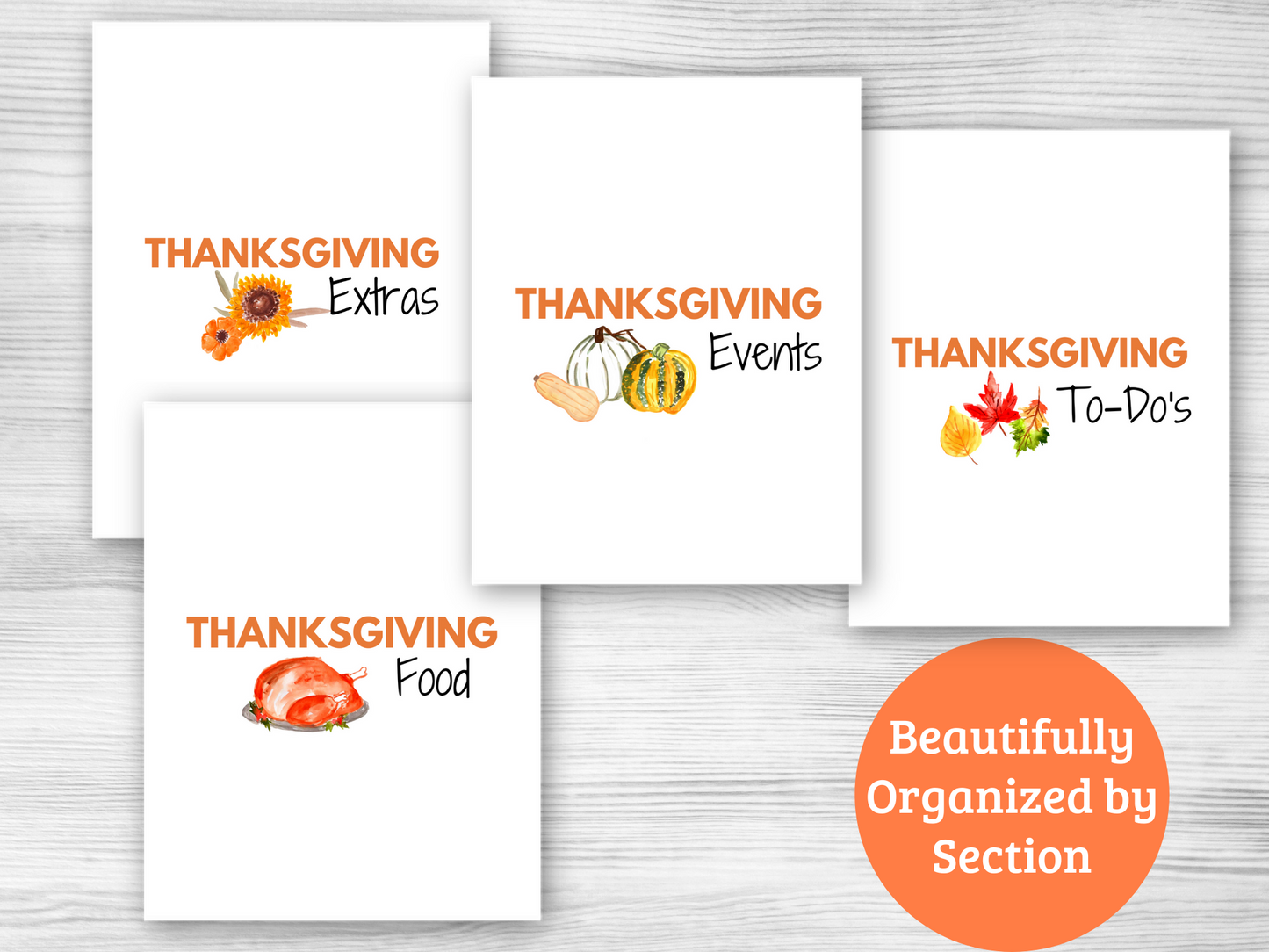 Thanksgiving Planner - 32 page Digital Download