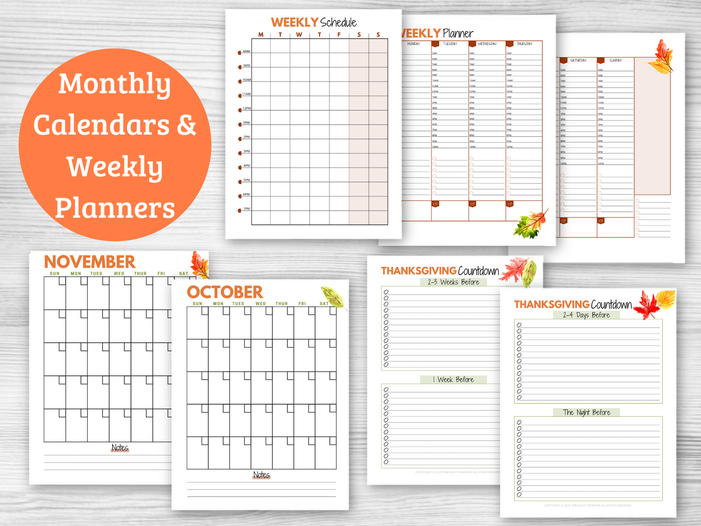 Thanksgiving Planner - 32 page Digital Download