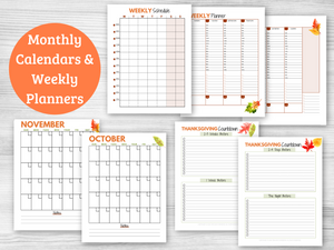 Thanksgiving Planner - 32 page Digital Download