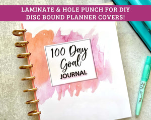 100 Day Goal Journal - 126 Page PDF Download