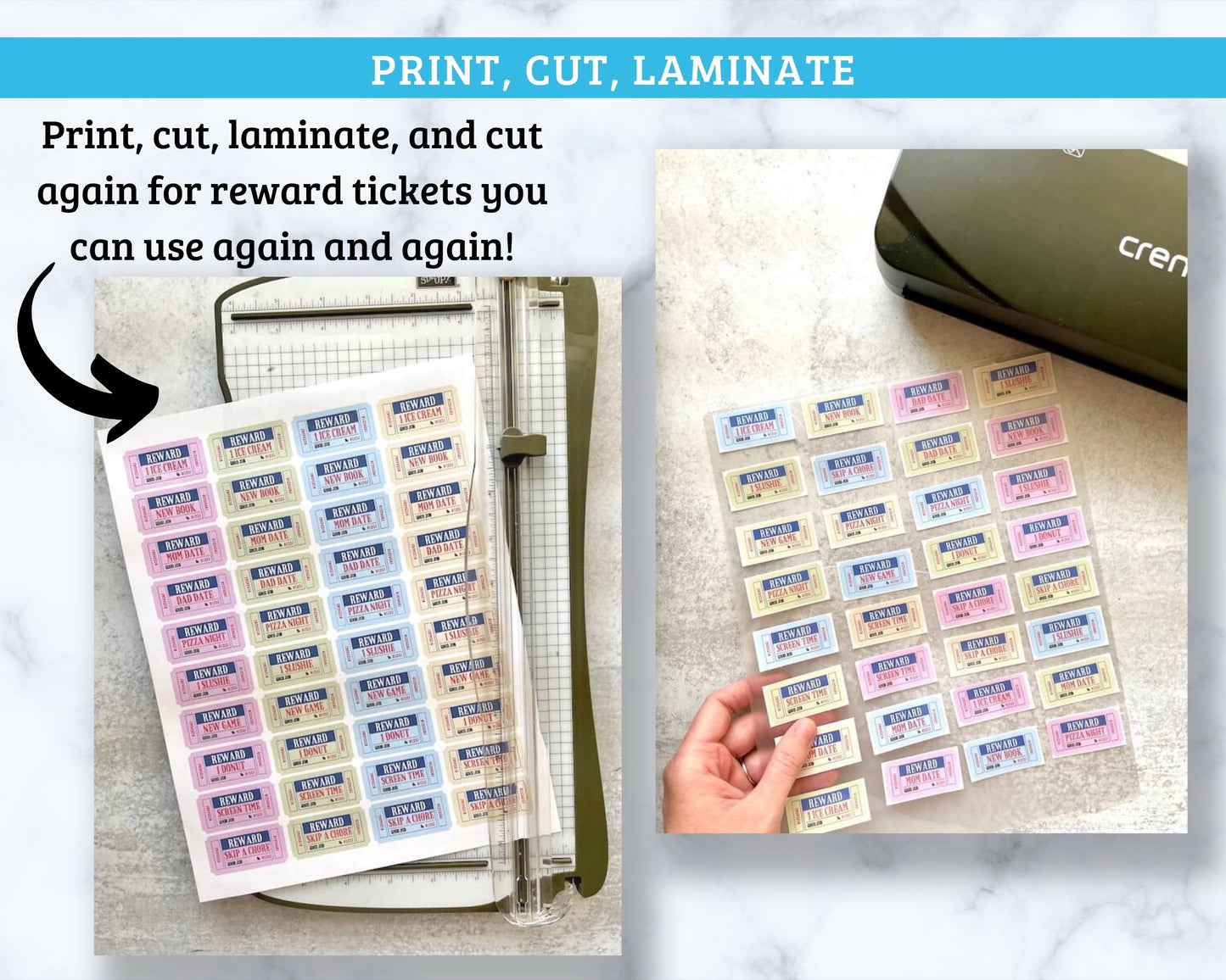 Reward Ticket System for Kids - 5 Page PDF Download