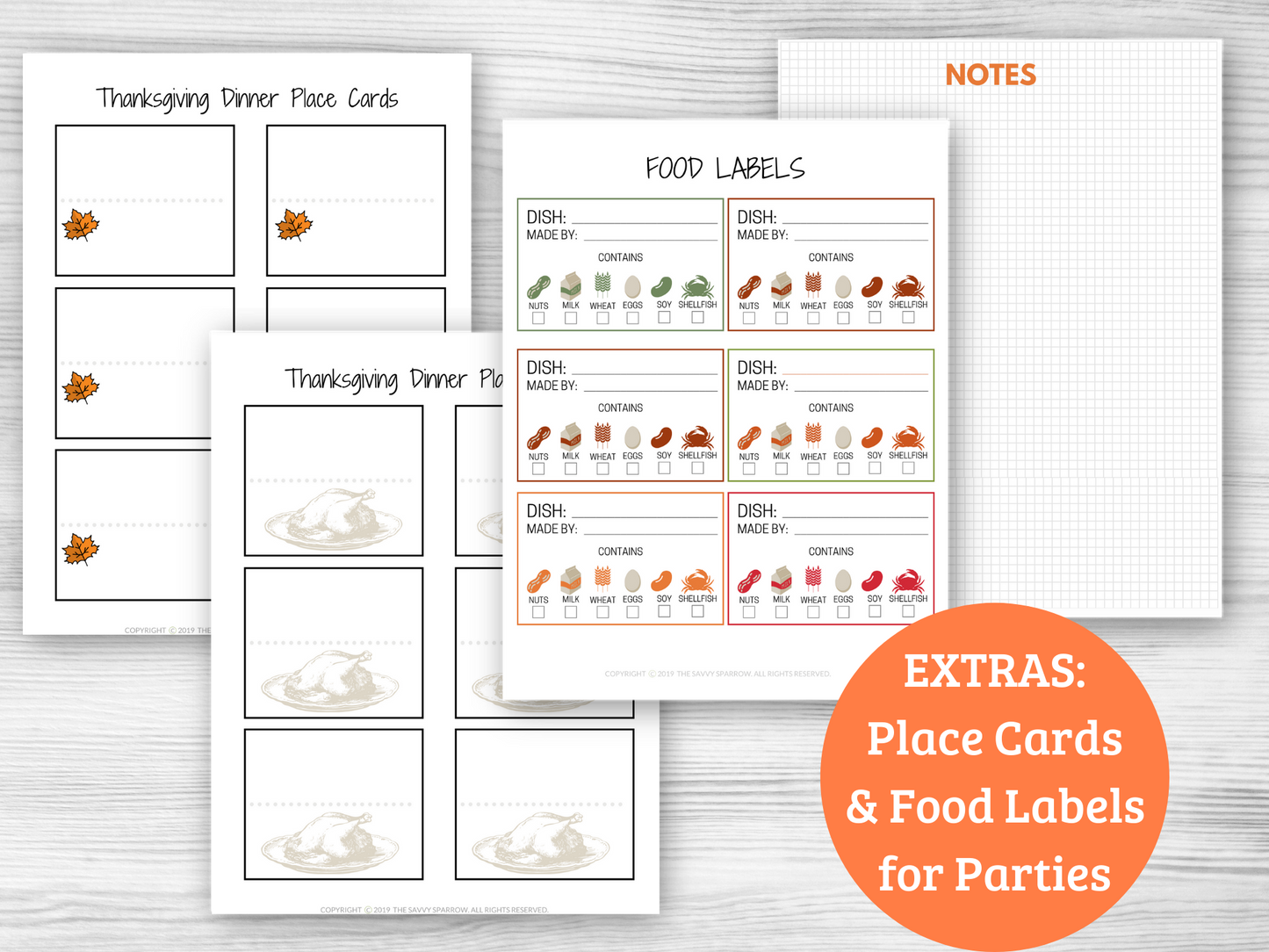Thanksgiving Planner - 32 page Digital Download