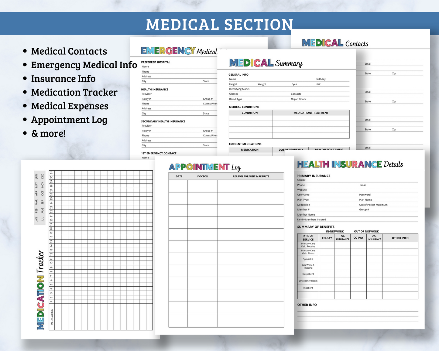 Health & Fitness Binder - 36 Page PDF Download