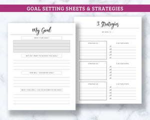 100 Day Goal Journal - 126 Page PDF Download