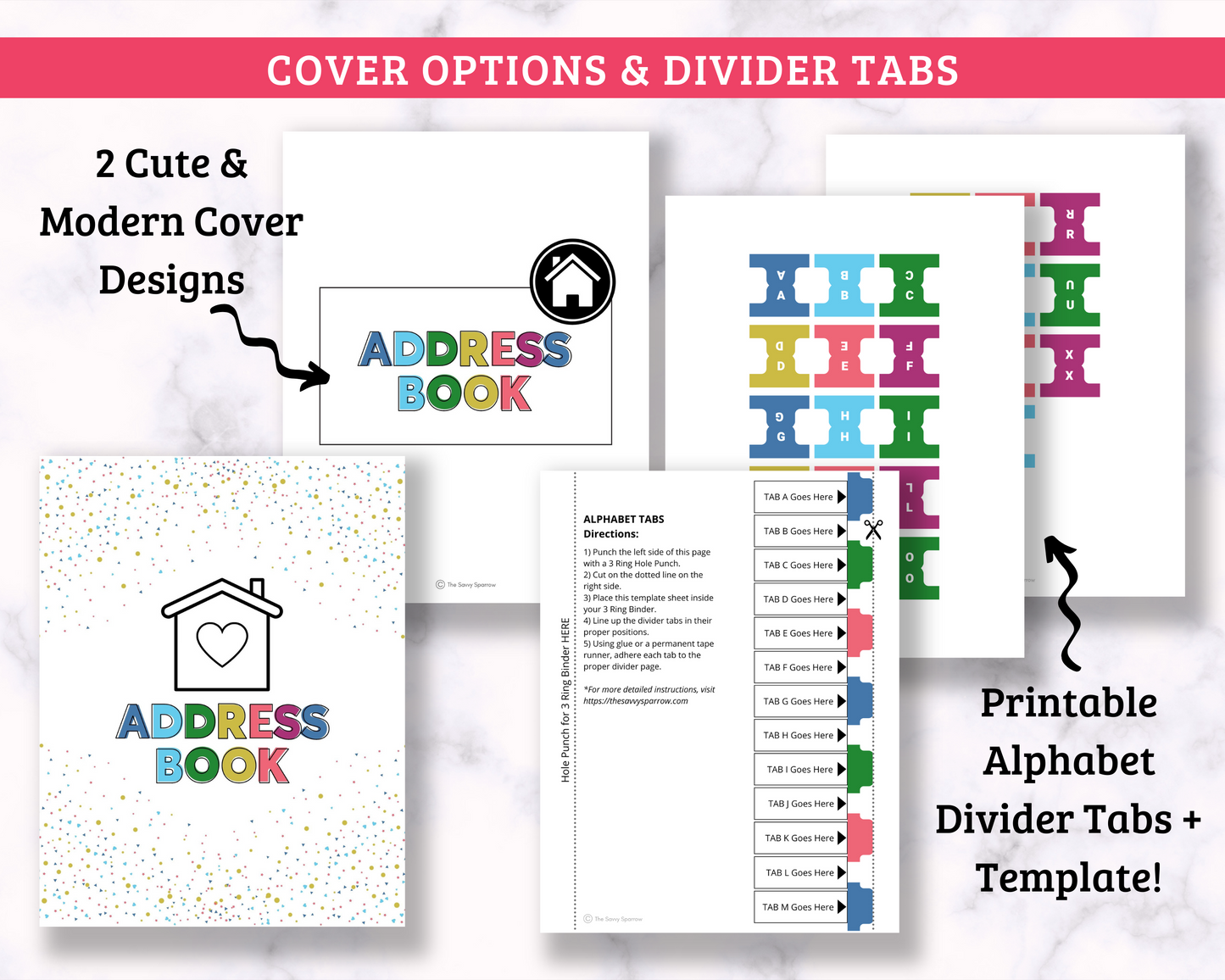 Address Book with Emergency Contacts, Birthdays, etc! - 42 Page PDF Download