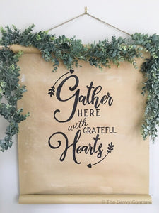 "Gather Here" DIY Sign Template