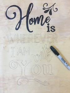 "Home" DIY Sign Template