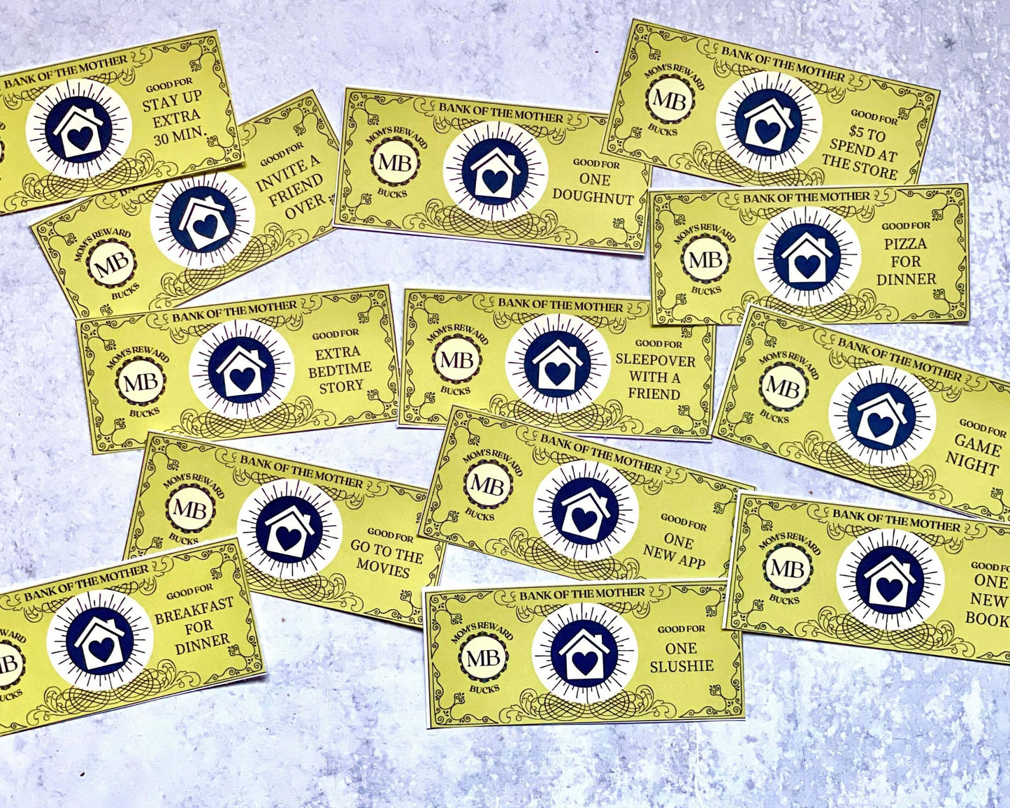 Mom Bucks - 36 Reward Coupons for Kids