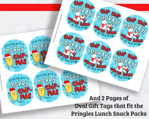 Christmas Chip Gift Tags for Kids - 4 Page Download