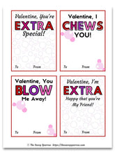 Load image into Gallery viewer, Printable Bubble Gum Valentines Cards