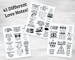 Printable Funny & Flirty Love Notes for Him