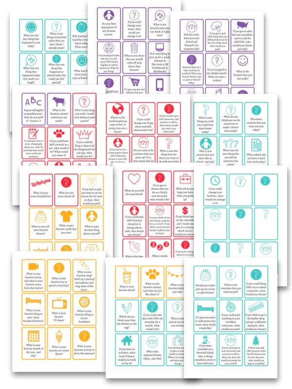 Questions to Ask Kids - Printable Cards to Get Your Kids Talking