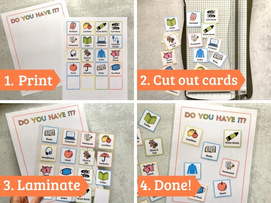Kids Ready for School Checklist - Digital Download