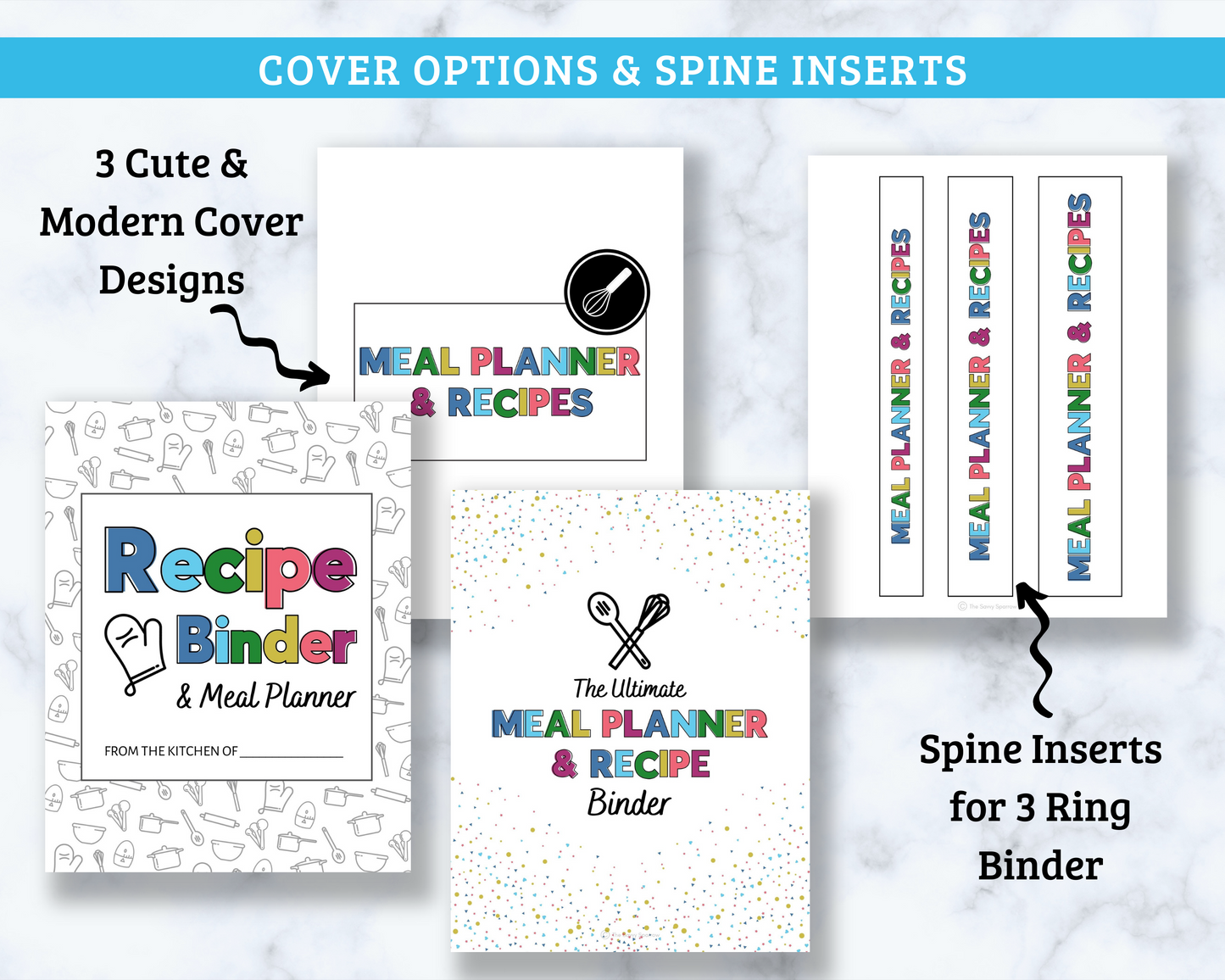 Recipe & Meal Planner Binder - 43 Page PDF Download
