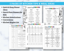 Load image into Gallery viewer, Recipe &amp; Meal Planner Binder - 43 Page PDF Download