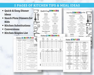 Recipe & Meal Planner Binder - 43 Page PDF Download