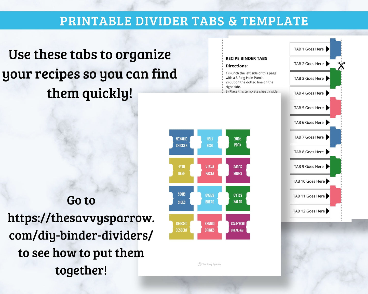 Recipe & Meal Planner Binder - 43 Page PDF Download