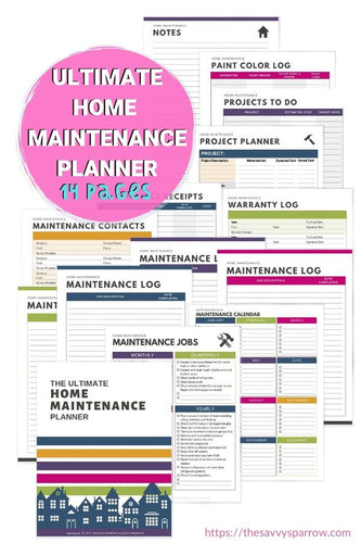 The ULTIMATE Home Maintenance Planner - Instant Download