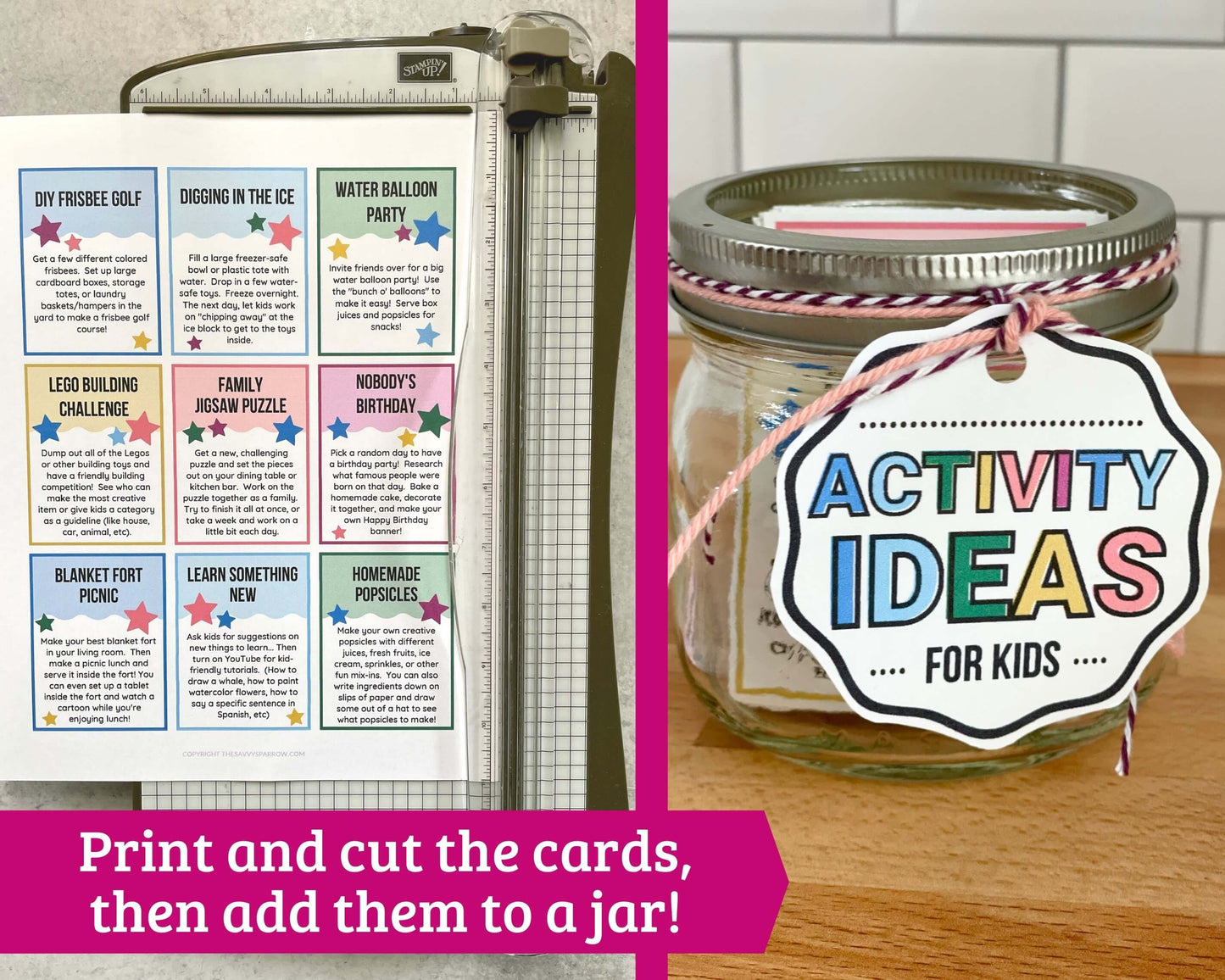 Activity Idea Cards for Kids - 81 Activities