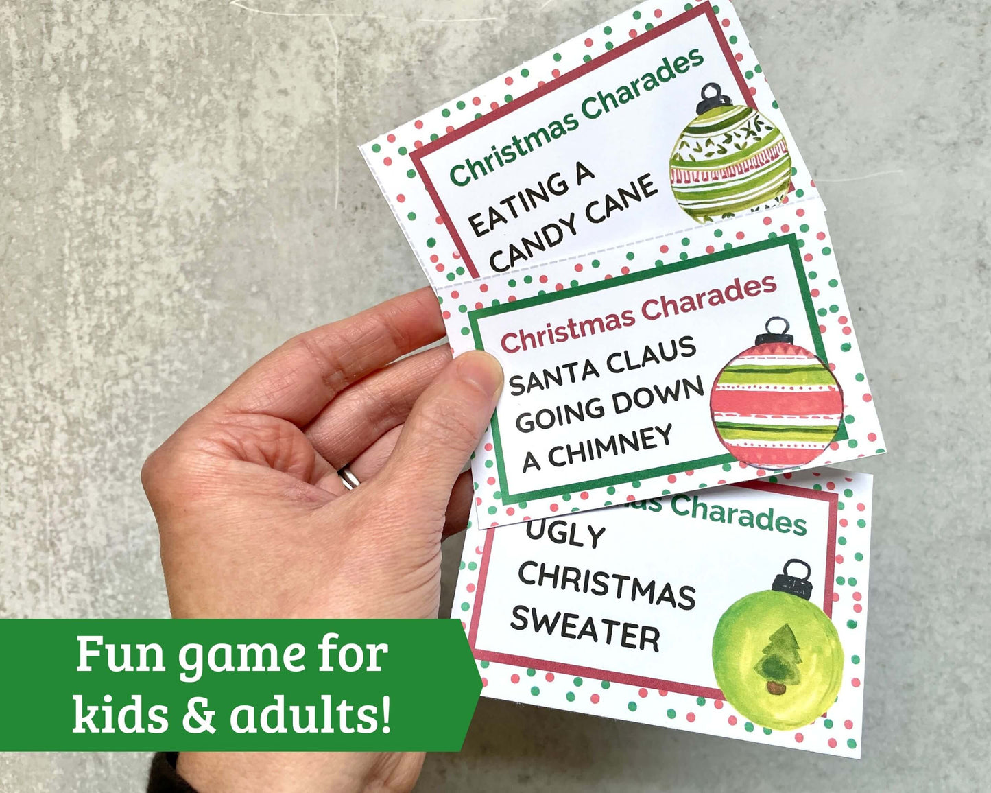 Christmas Charades Printable Cards - Fun Christmas Game!