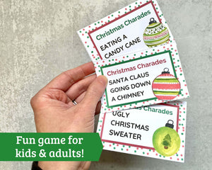 Christmas Charades Printable Cards - Fun Christmas Game!