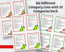 Load image into Gallery viewer, Christmas Scattergories Printable Cards - Fun Christmas Game!