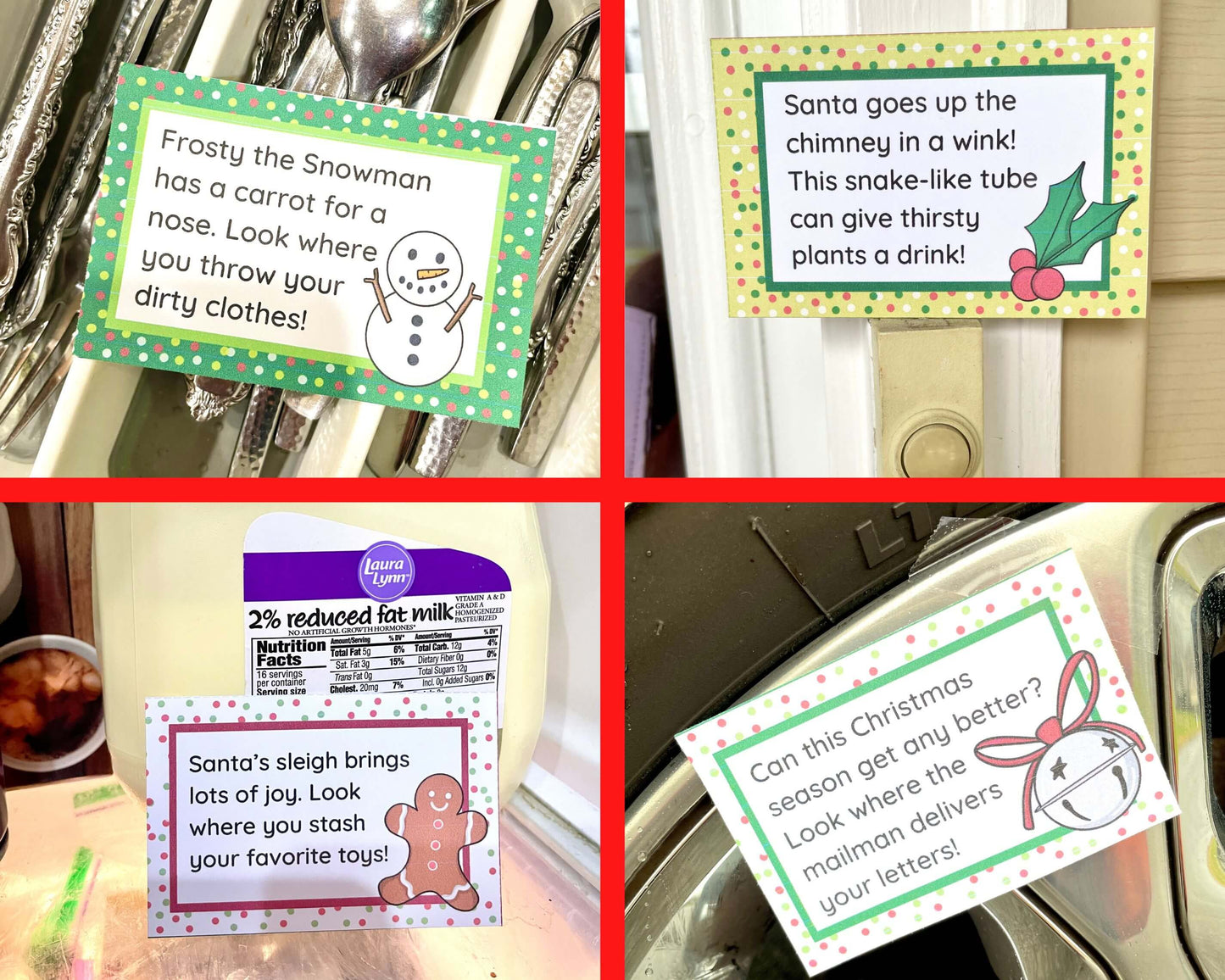 Christmas Scavenger Hunt Clues - 32 Rhyming Clues
