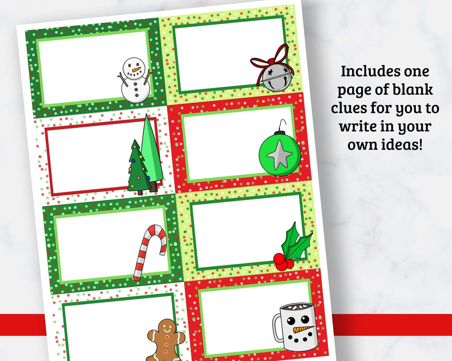 Christmas Scavenger Hunt Clues - 32 Rhyming Clues