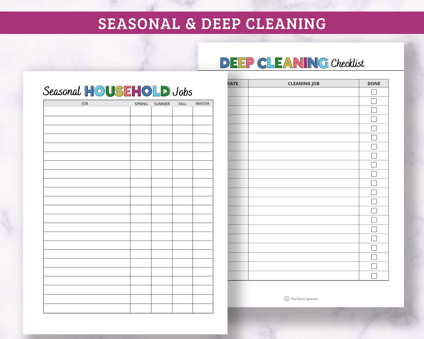 Cleaning Binder - 30 Page PDF Download