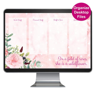 Computer Desktop Wallpaper "Field of Roses" - Digital Download
