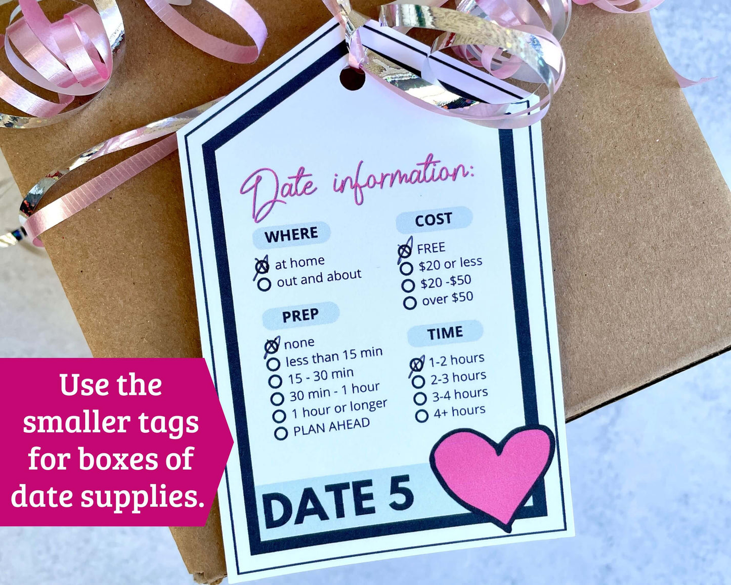Year of Dates - Date Night Gift Basket Printables