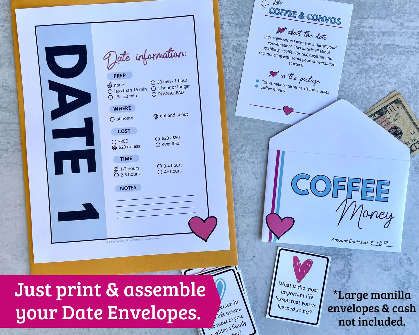 Year of Dates - Date Night Gift Basket Printables