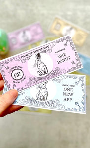 Easter Bunny Money - 20 Easter Coupons for Kids