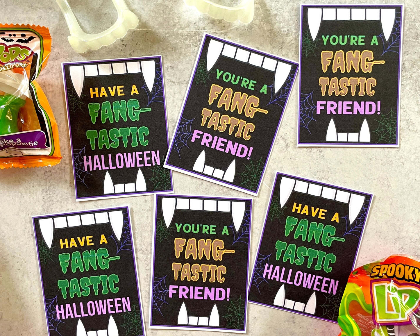 Fang-tastic Halloween Gift Tags for Kids - 2 Different Designs!