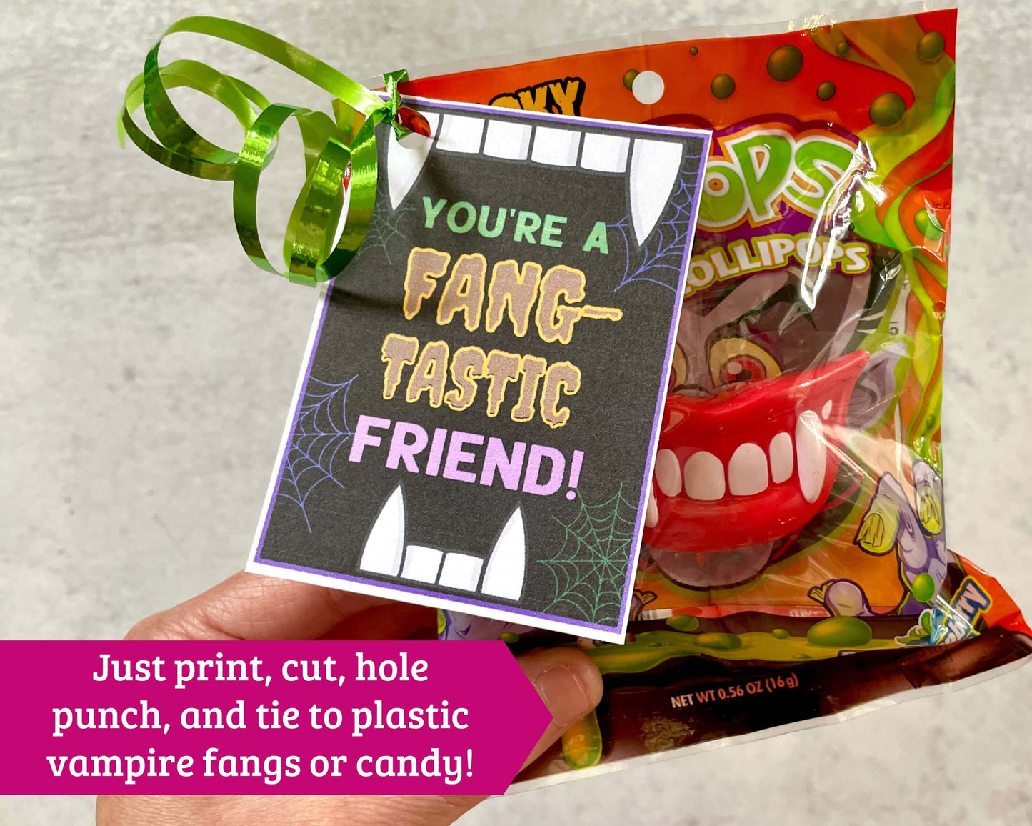 Fang-tastic Halloween Gift Tags for Kids - 2 Different Designs!
