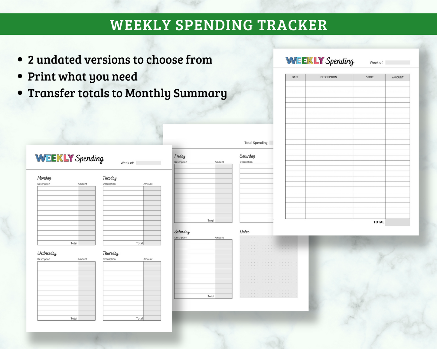 Finances and Budget Binder - 35 Page PDF Download