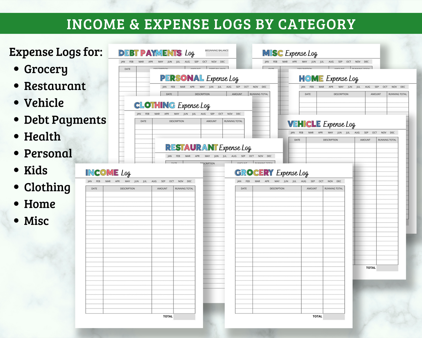 Finances and Budget Binder - 35 Page PDF Download