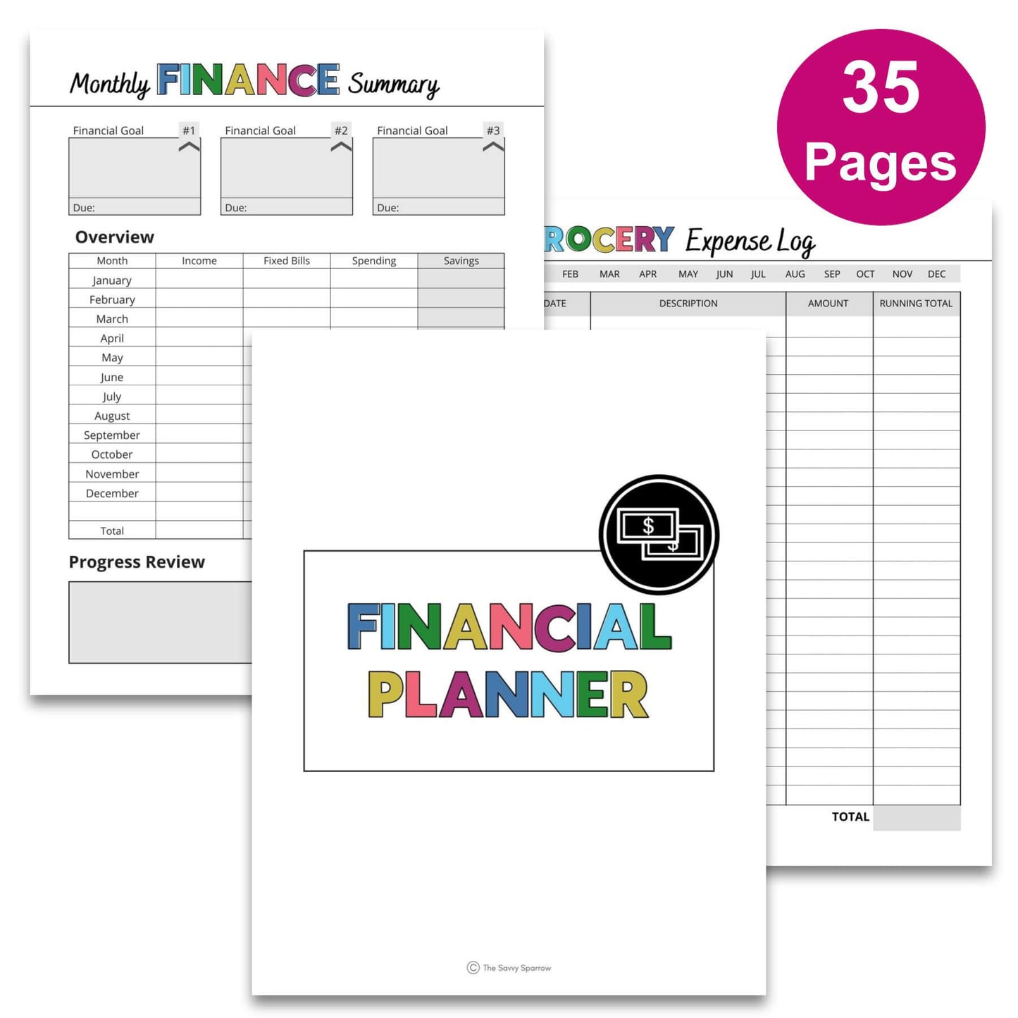 Finances and Budget Binder - 35 Page PDF Download