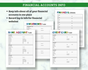 Finances and Budget Binder - 35 Page PDF Download