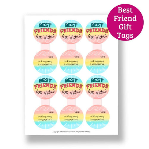 Friendship Bracelet Gift Tags for Teens and Kids